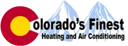Colorados Finest Heating And Air conditioning minimalist logo